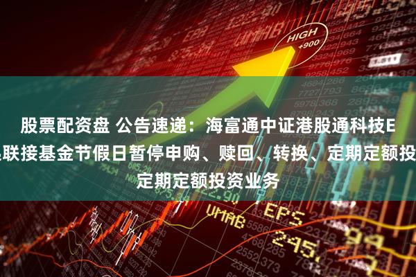 股票配资盘 公告速递：海富通中证港股通科技ETF发起联接基金节假日暂停申购、赎回、转换、定期定额投资业务
